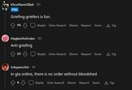 Sometimes, griefing the griefers is the best way to stop them (Image via r/gtaonline, Reddit)
